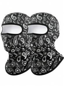 1 szt./2 szt. unisexowa, jednokolorowa, ciepła, polarowa kominiarka, wiatroszczelna maska na twarz do jazdy na motocyklu, na nartach, na rowerze i do aktywności na świeżym powietrzu