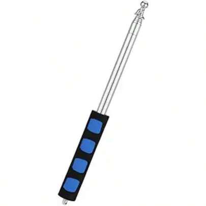 Tragbarer zusammenklappbarer Mast, 200,66 cm, einziehbarer Fahnenmast aus Edelstahl, Banner, Reiseführer, Lehrerflagge, Schild mit rutschfestem Griff aus Schwammkappe