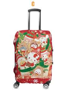 三丽鸥行李箱防尘罩保护套，全尺寸行李箱保护套，派对小礼物，适用于各种拉杆箱和弹性行李箱，防暴雨、防风雪等恶劣天气，保护行李箱免受刮擦和损坏，可空运托运以避免损坏！