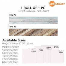 1pc Simple Wood Grain Style Home Decor Stair Sticker, Thick PVC Self-Adhesive Waterproof Peel And Stick, Suitable For Staircase Steps, Furniture Surface, Balcony Floor, Bathroom Floor And Other Scenarios, For Home Decor And Space Renovation