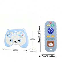 两件套婴儿牙胶套装，熊猫造型，带遥控小熊，硅胶材质，适合6-24个月宝宝。 - 彩色 - 查看 2