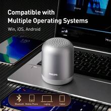 PHILIPS 便携式迷你蓝牙音箱，音量大，低音强劲，内置电池续航8小时，支持TWS真无线蓝牙配对，蓝牙5.4，适合居家、旅行、户外活动等各种场合。 - 彩色 - 查看 11