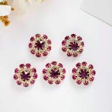 2pcs Crystal Button Set, Women's Cuff Buttons, Detachable Crystal Button Clips, Suitable For Women's Shirt Cuffs, Shiny Button Decor For Clothing - Star - View 5