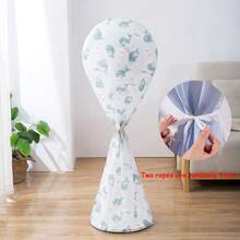 1 个风扇安全罩（绳子随机）-防夹网，风扇家用防尘罩，防水、防潮、防尘风扇保护器，易于穿脱，可水洗和可重复使用，保持风扇清洁，适用于学校、办公室、家庭、旅行、可水洗、图案防水防尘风扇罩，家用垂直风扇保护器，透气网眼设计