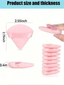 50pcs/20pcs/10pcs/5pcs/1pc Big Size Triangle Makeup Sponges, Reusable Multipurpose Makeup Tools Suitable For Foundation, Concealer, BB Cream, Sunscreen, Cushion, Blush Etc., Perfect Replacement For Brushes, Essential For Travel & Home,Makeup,Cheap,Room Decor,Vanity,Travel,Bedroom,Makeup Accessories,Puff,Makeup Blender,Powder Puff,Makeup Sponge - Pink - View 3