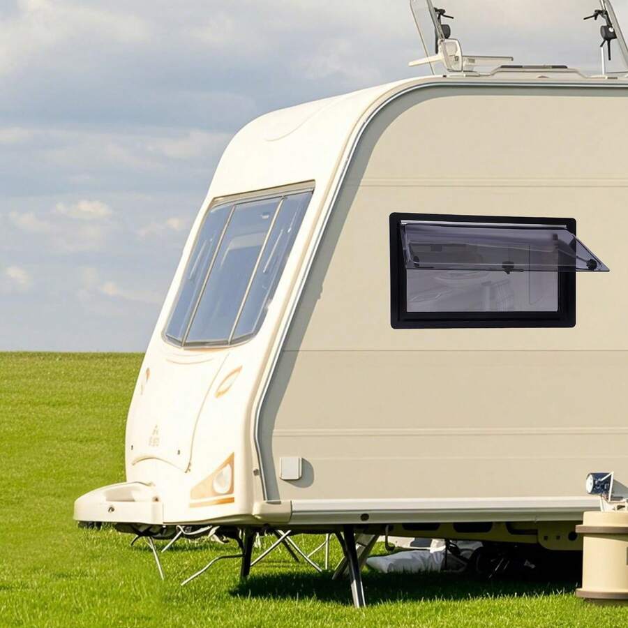 SanBouSi Caravan Extrapolated Ventilation Window Maximum Opening Angle 70° - 黑與白 - 查看 1