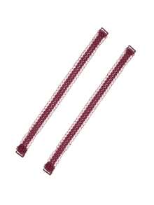 Bridal Shoulder Strap,Women Bra Straps Replacement Decorative Wave Striped Lace Trim Shoulder Belts