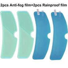 6/4/2/1片装摩托车头盔防雾防雨膜，通用头盔镜片防雾贴片，耐用PET纳米涂层，视野清晰，骑行配件 - 彩色 - 查看 16