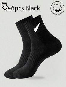 40 peças/30 peças/24 peças Meias Esportivas Confortáveis Unissex, Meias de Algodão, Adequadas para Esportes e Treinamento, Meias Longas para Mulheres, Uso Casual e Empresarial, Antibacterianas, Macias, Pretas e Brancas, Resistentes a Odores, Absorventes de Umidade, Macias e Leves, Adequadas para Outono/Inverno, 20 peças/10 peças/8 peças/6 peças/4 peças/2 peças