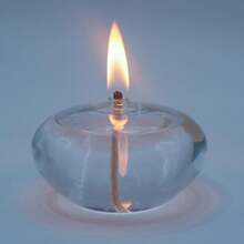 GXFCCYXT - Lámpara de aceite líquida recargable - Vela de aceite de vidrio borosilicato resistente (ovalada) - negro - Ver 1