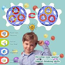 Magic Beanstalk Brain Teaser - Double-Sided Rotating Puzzle For Focus And Relaxation, Difficulty Stress Relief Educational Toy (Random Colors)