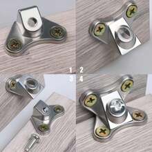 6pcs Zinc Alloy Butterfly Angle Brackets, Wood Board Angle Connectors, Detachable Angle Braces With Screws - Removable Woodworking, Furniture, Drawer, Cabinet And Wardrobe Support Connectors, Furniture Hardware