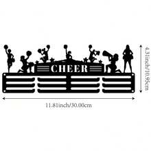 1pc Cheerleader Medal Display Rack, Metal Wall Decor Storage Rack, Athlete Gift