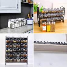 12/24 piezas Caja de especias de plástico con tapa, Frasco de especias de 120ml con etiqueta y marcas, Caja de especias con tapa de botella de especias, Adecuado para estantes, gabinetes y cajones de especias.