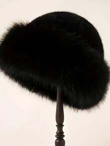 1pc Women's Solid Color Fluffy Hat, Soft Comfortable Warm Minimalist Cap, Casual Versatile Windproof Suitable For Daily Wear, Can Be Matched With Scarf, Autumn/Winter Autumn Decor - Multicolor - View 19