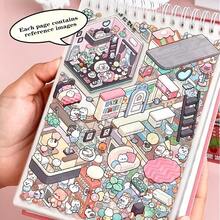 (不含金属镊子)20张场景贴纸书,DIY房屋贴纸,3D微缩小屋场景儿童DIY日记教育玩具墙饰,风景和手动标签,各种规格的可重复使用小房子场景系列,教育活动,创意游戏,场景设计,小屋装饰,可重复使用贴纸,耐用贴纸,工艺用品,装饰标签,业余爱好者,家长和 - 彩色 - 查看 12