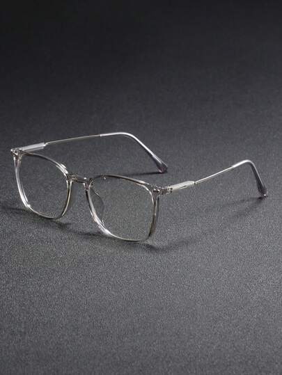 Men's Plastic Full Frame Metal Temple Classic Travel Rim Retro Elegant College Clear Lens Glasses, Suitable For Daily Commute, Outfit Matching, Photography, Outdoor Vacation, Also A Great Back-To-School Gift, Perfect For Halloween, Christmas, Easter, Valentine's Day, Independence Day, Thanksgiving, New Year