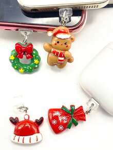 1 Stück Weihnachts-Serie Handy Staubschutz, Handyderakotion - Verschiedenfarbig - Übersicht 2