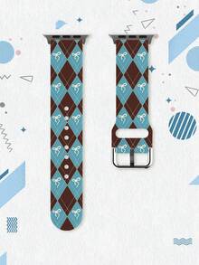 1 件简约格子蝴蝶结设计 TPU 表带，兼容 38/40/41/42/44/45/49mm Ultra/SE/9/10/8/7/6/5/4/3/2/1 - 彩色 - 查看 1