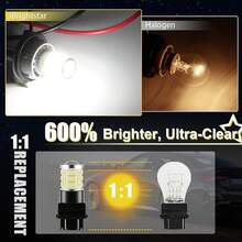 IBrightstar 3157 LED Bulb White, 4157 3156 LED Reverse Light Bulbs Bright Tail Brake Lights Backup Lights Turn Signal Lights, 2 Pack - White - View 2