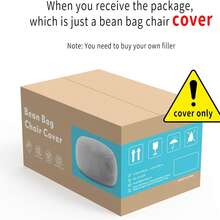 Bean Bag Chair Cover(No Filler) Soft Faux Fur Stuffed Animal Bean Bag Storage, Fluffy Plush Bean Bag Chair Cover Washable, Comfy Bean Bag Chairs For Adults - 雪粉紅色 - 查看 4