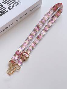 1pc Retro Creative Long Polyester Lanyard Strap, Adjustable Crossbody Phone Sling, Anti-Lost Clip Design Suitable For Universal Phone Cases Like Apple//