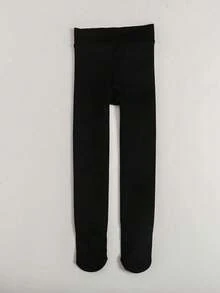 2pcs/1pc Thicken Thermal Kids Girl Tights Leggings Pantyhose Fleece Pant Solid Winter Thermo Stockings Kids Pantyhose High Waist Elastic Kids Girl Slim Thicken Tights For Winter - Multicolor - View 12