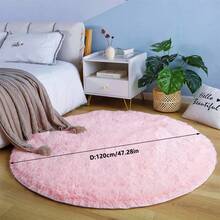 1pc Of Ultra Soft And Thick Fluffy Living Room Mat,Circular Decorative Carpet Mat, Soft, Comfortable, Fashionable, High-End, Available In Various Sizes . The Mat Can Be Used For Bedroom, Dining Room, Living Room, And Office Decoration, Home Decoration