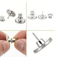 5 /10 Nail-Free Detachable Jeans Button Replacement Set For Valentine's Day, Wedding, Birthday, Buttons, Sewing, Sewing Supplies, Sewing Accessories, Craft Supplies, DIY, Adult Handicrafts, Metal Waist-Cinching Nail-Free Buttons, Adjustable Waistline To Change Size, I-Shaped Buttons - Multicolor - View 3