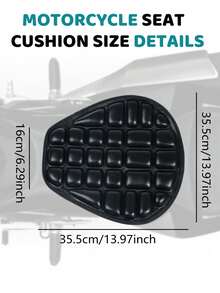 Motorrad Sitzkissen, Druckentlastende Motorrad Luftkissen Sitzauflage - Universelle Passform mit wasserdichtem schwarzem TPU-Material für Cruiser, Motorräder, Elektroroller und Touring-Sättel