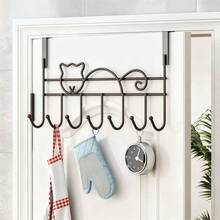 Kit Of 7 Cat Door Hook Holders, Multipurpose Organizer For Bedroom/Bathroom/Kitchen - Space With Style - màu đen - Xem 8