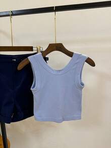 Jemmy Fashion Premium Basic Blouse, Black Stripe, Size S M L - Baby Blue - View 3