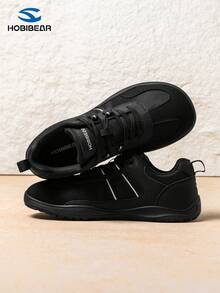 HOBIBEAR Women's Casual Sports Shoes, Fashion Versatile Breathable Mesh Comfortable Running Shoes, Lightweight Black Shoes Suitable For Work Commute And Outdoor Wear - Black - View 3