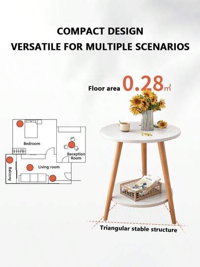 Moderne Double Layer Coffee Table, Equipped Solid Wood Legs Easy Assembly Built In Multi Functional Storage Books/Sundries/Ho hold Items Other Items, Made Of High Quality Materials Humanized Structure, Living Room Rest, Bedroom Storage, Study Office, Sofa Side Tafel Scenarios, It Is An Ideal Choice Home Enthusiasts Pragmatists. view 2