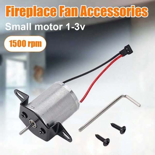 1-3V Fireplace Fan Blower Motor 1500RPM Fireplace Fan Universal Electric Generator Applicable Installation Size 41-45MM