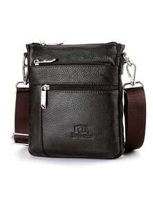 1 szt. męska torba typu crossbody z prawdziwej skóry bydlęcej - regulowany pasek, wiele przegródek, klasyczna torba biznesowa na ramię do pracy, podróży i codziennego użytku Torba dla mężczyzn Prezenty dla mężczyzn Torby na ramię dla mężczyzn Torba podróżna Podstawowe artykuły świąteczne Torba kempingowa na ramię dla mężczyzn Lato Powrót do szkoły Torba letnia w stylu vintage Torba wiosenna na wakacje Pakiet Torba typu crossbody