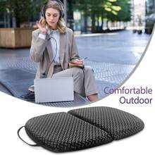Foldable Gel Cushion Travel, Portable Chair Cushion Of Airy Cooling Gel, Honeycomb Cushion Stadium & Park, Portable Chair Cushion Pressure Relief (0.9-Inch Thick, Black) - Dày 0,9 inch (Đen) - Xem 7