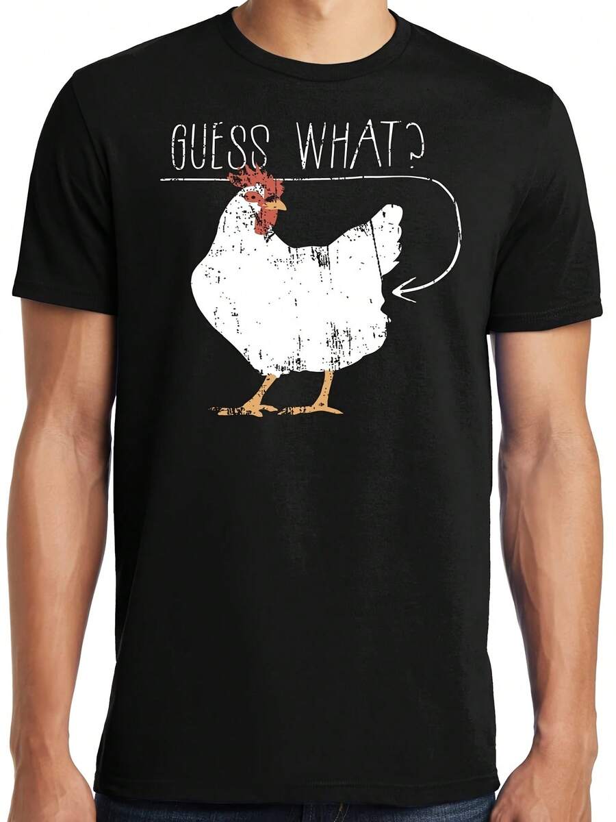 Big Guys Rule Big And Tall King Size Funny Di What Chicken Butt T-Shirt - Style 16 - View 1