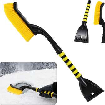 1pc Car Snow Brush Ice Scraper Sweeping Shovel For Winter Handle Auto Glass Cleaning Tool Remover Auto Windshield Accessories, Car Snow Shovel Car Snow Shovel Artifact Multifunctional Deicing Shovel Snow Scraper Snow Brush Tool Winter Snow Removal, Car Snow Removal Artifact Multifunctional Car Deicing Shovel Snow Scraper Snow Brush Tool Winter Snow Removal, Detachable, 360° Rotating