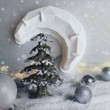 Khuôn silicon hình mặt trăng 3D tự làm, khuôn bánh mousse, khay làm kem que sô cô la, khuôn sáp, khuôn nhựa epoxy, khuôn đất sét, máy làm kem que tự chế, lễ hội Ả Rập, lễ hội Hồi giáo, Eid Mubarak, Ramadan - trắng - Xem 8