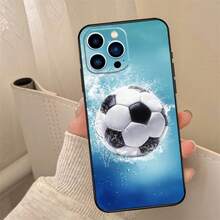 Custodia per telefono a forma di pallone da calcio, compatibile con 16, 15, 14, 13, 11, 12 Pro Max, 13, 12 Mini, XR, 15, 16 Plus, 16e, cover e custodia compatibile con 17 Pro, 17 Pro Max, 17 - DFH218 - Visualizzare 1