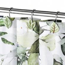 12PCS Leaves Shower Curtain Hooks, Green Plant Leaf Decorative Shower Curtain Hooks Metal Rustproof Cute Eucalyptus Shower Curtain Rings Bathroom Decoration Accessories{Inchcolor_nameinch:InchSagegreeninch} - 鼠尾草綠 - 查看 3