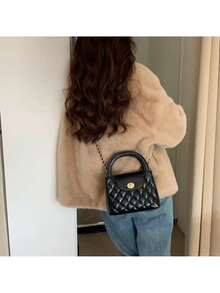 YUQING.FC New Versatile and Stylish Embroidered Thread Quilted Bag with Shoulder Strap, Perfect for Everyday Fashion Travel, Dating or as a Handbag. # 856 - Negro - Ver 5