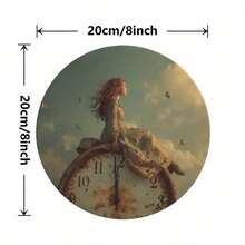 2D Flat 1pc Set Of Tin Painting, Retro Tin Painting, Dream Girl Theme, Valentine'S Day Tinplate Tin Painting, Tin Painting Suitable For 8 Interior Decorations 7.87inch Round, Living Room, Bedroom, Study, Restaurant, Cafe, Office, Corridor, Balcony - 馬口鐵 25 線 7.87 英吋圓形 - 查看 8