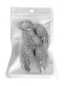 2 piezas Accesorio creativo de estilo punk callejero con colgante de alas de aleación - Decoración para botas y zapatos