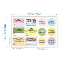 120pcs Birthday Stickers, Party Decorations Seals, Gift Wrapping Seals For Birthday Party, Baby Shower, Celebration