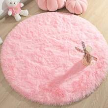 1pc Of Ultra Soft And Thick Fluffy Living Room Mat,Circular Decorative Carpet Mat, Soft, Comfortable, Fashionable, High-End, Available In Various Sizes . The Mat Can Be Used For Bedroom, Dining Room, Living Room, And Office Decoration, Home Decoration