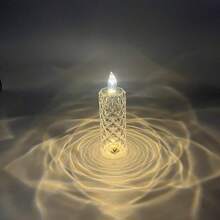 Conjunto de 1/2/3 velas de LED alimentadas por bateria, com estampa de rosas, efeito cristalino, perfeitas para o Dia dos Namorados, incluindo pedidos de casamento, jantares à luz de velas, casamentos, aniversários, decoração de quartos e eventos festivos. Criam uma atmosfera romântica para o Dia dos Namorados. Pilhas inclusas. - Multicolorido - Ver 15