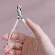 4pcs Stainless Steel Cuticle Trimmer Set - Perfect For Nail Care, Dead Light Beige Removal And Nail Polish Cleaning, Essential Manicure Kit - 粉色 - 查看 8