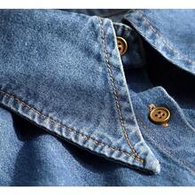 Denim Fake Collar Detachable Dickey Collar Half Shirts Blouse False Collar Top For Women Girls Medium - 藍光 - 查看 3